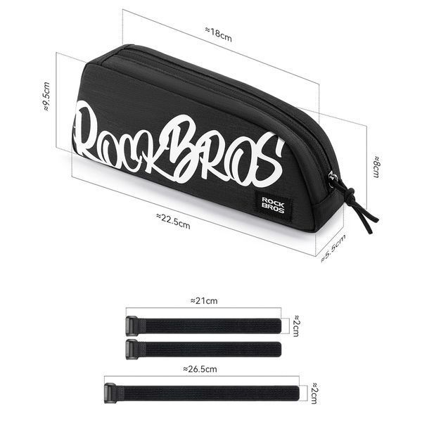 Велосипедна сумка на раму велкро ROCKBROS G009 Чорний RB-G009-7133 фото