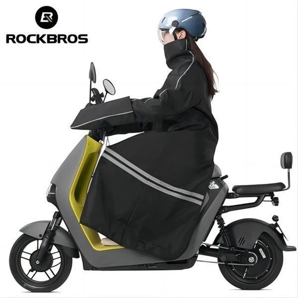 Водонепроникний чохол-утеплювач від негоди на мопед електро велосипед ROCKBROS YPW037 чорний RB-YPW037-5868 фото