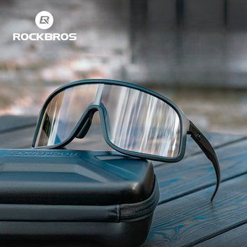 Окуляри фотохромні вело спортивні ROCKBROS SP350 Чорні з сірою лінзою RB-SP350-6033 фото