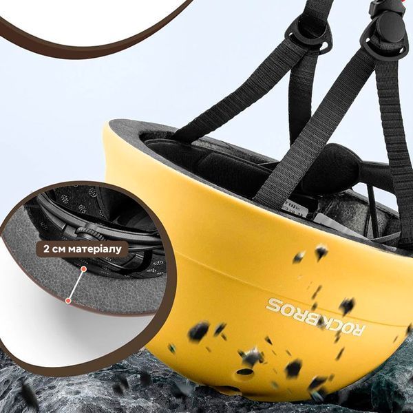 Дитячий вело шолом ROCKBROS KA-3AN (48-52 см) In-Mold Жовтий RB-KA-3AN-4734 фото