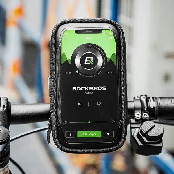 Велосипедна сумка на кермо для телефона до 6" ROCKBROS W320 Чорний RB-W320-6541 фото