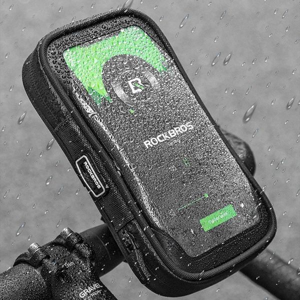 Велосипедна сумка на кермо для телефона до 6" ROCKBROS W320 Чорний RB-W320-6541 фото
