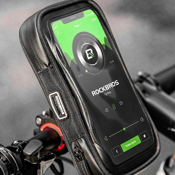 Велосипедна сумка на кермо для телефона до 6" ROCKBROS W320 Чорний RB-W320-6541 фото