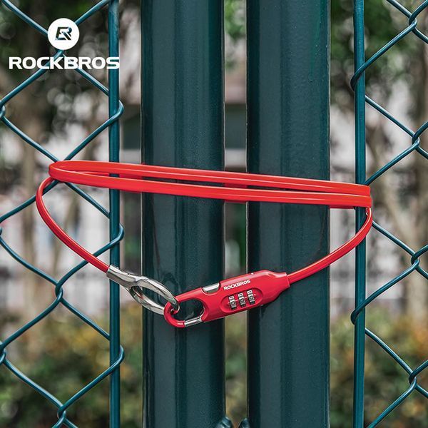 Замок тросовый велосипедный с кодом ROCKBROS L50115 3CDL 150 см Черный RB-3CDL-5202 фото