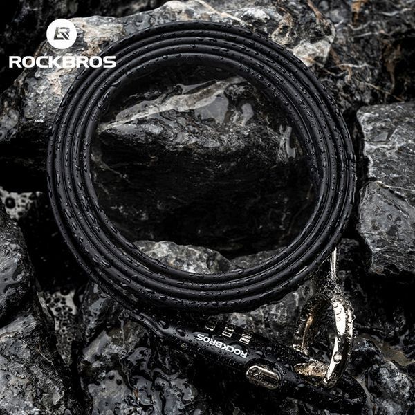 Замок тросовый велосипедный с кодом ROCKBROS L50115 3CDL 150 см Черный RB-3CDL-5202 фото