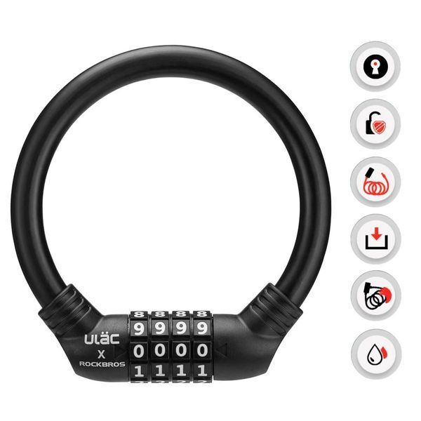 Кодовый замок ROCKBROS x ULAC A600T Черный RB-A600T-2198 фото