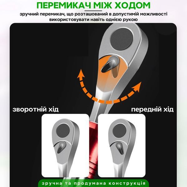 Набір інструментів із тріскачкою ROCKBROS BLCRB Чорний з червоною RB-BLCRB-5126 фото