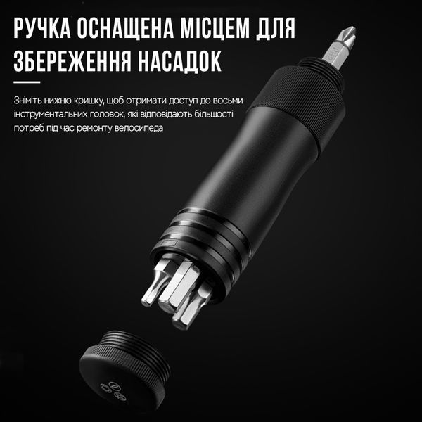 Портативный мини-насос 2 в 1 для велосипеда ROCKBROS TG-1616 | с трещоткой, мультитулом, креплением к раме велосипеда | 120 PSI | для ниппелей Presta/Schrader | Черный RB-TG-1616-5101 фото