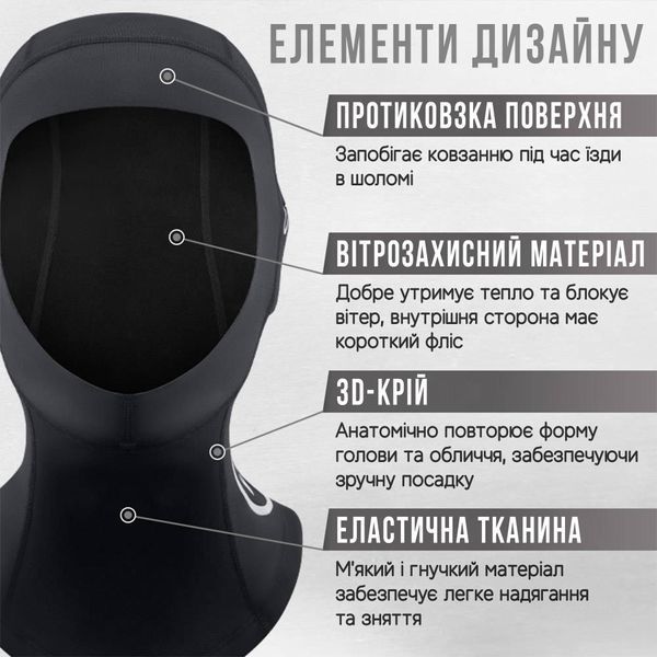 Зимняя ветрозащитная балаклава ROCKBROS LF70681 Черный  RB-LF70681-5604 фото